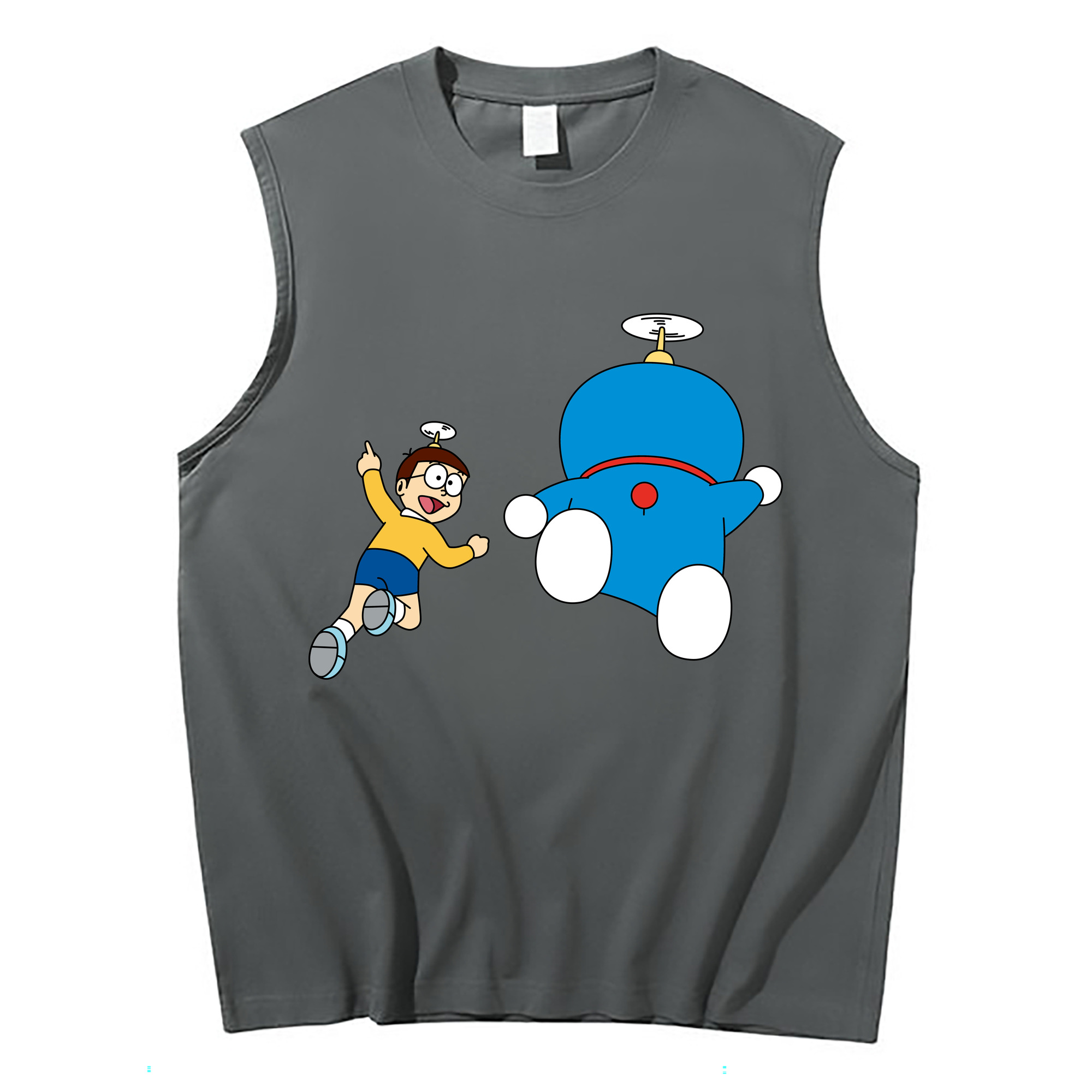 （画像用） ドラえもん 野比 のび太 Doraemon Nobita Nobi コットン100％タンクトップ（フロントプリント）